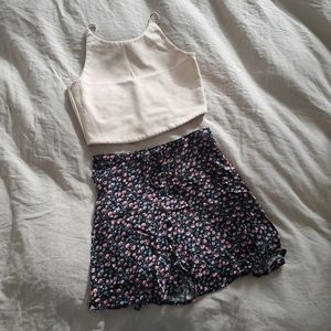 H&M Floral Miniskirt